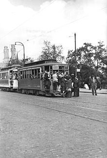 Warsaw tram line 22 in 1940