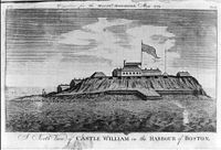 Castle William, as it appeared before its destruction in 1776