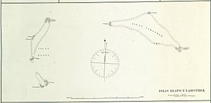 Spanische Seekarte von 1886: Elato/Lamolior und Lamotrek