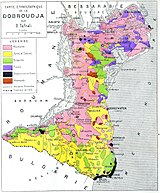Ethnografische Karte der Dobrudscha von 1918
