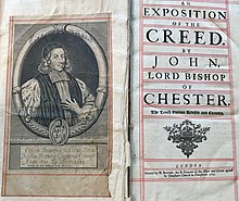 The frontispiece and title page of the tenth edition (1715) of "An Exposition of the Creed"