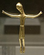 Copper-alloy crucifix figurine, County Wicklow, 12th century