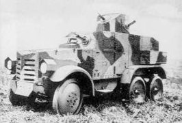 Front angle view of Type 92 Chiyoda armoured car