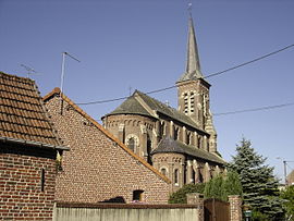 The church in Ghissignies