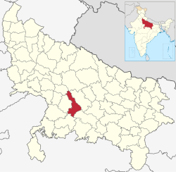 Location of Kanpur Nagar district in Uttar Pradesh