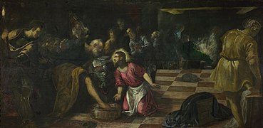 Jacopo Tintoretto, Christ Washing the Feet of The Disciples (1575-80)