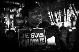Tribute to Charlie Hebdo in Strasbourg