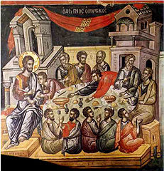 Last Supper, also from Stavronikita. Western influence is more apparent here, in the figures of the apostles especially.