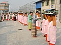 Locals Offering rice to Thilashin (March 2020)