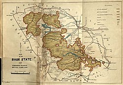 Map of Bhor State, 1930