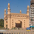 Image 26Karachi is home to large numbers of descendants of refugees and migrants from Hyderabad, in southern India, who built a small replica of Hyderabad's famous Charminar monument in Karachi's Bahadurabad area. (from Karachi)