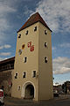 Tower in Sulzbach-Rosenberg with the Czech coat of arms