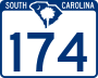 South Carolina Highway 174 marker