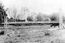 Suspension Bridge Over Dee at Abergeldie Castle - photographic print