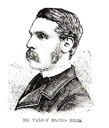 Pen-and-ink portrait of Reed, c. 1880