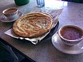 Paratha served with tea