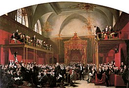 The Trial of Queen Caroline in the House of Lords 1820 (188 portraits), completed 1823