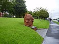 Image 52"CAPO" Modernist Sculpture depicting the head of Josiah Wedgwood by Vincent Woropay © Eirian Evans via Geograph. (from Stoke-on-Trent)