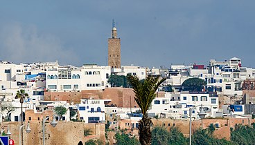 View of the Kasbah, including the minaret of the Old Mosque