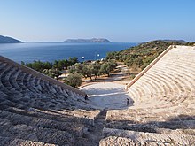 photograph of the theatre at Kaş