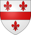 Coat of arms of the Randeck family, vassals of the dukes of Luxembourg in the 14th century.