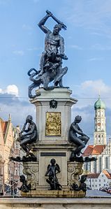 The Hercules Fountain in Augsbourg by Adriaen de Vries (1596-1602)