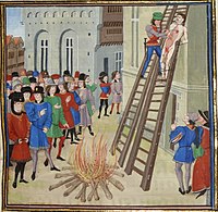 Execution of Hugh the younger Despenser in Hereford, 1326