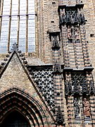 Großplastik wie filigrane Spitzen gebrannter Ton, St. Katharinen, Brandenburg