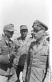 Rommel and Bayerlein, interviewed by a Sonderführer (left).