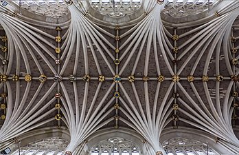 Tierceron vault in the nave of Exeter Cathedral