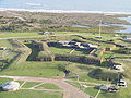 Aerial view of Fort Morgan taken in 2002.