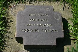 Photograph of Wittmann's grave marker