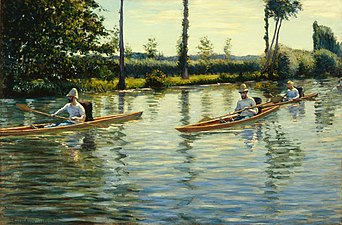 Gustave Caillebotte, Boating on the Yerres, 1877