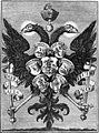Reichsadler mit den Wappen der sechs Kantone