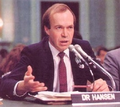 Image 29James Hansen during his 1988 testimony to Congress, which alerted the public to the dangers of global warming (from History of climate change science)