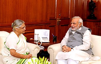 Dikshit meets Prime Minister Modi.
