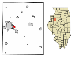 Location of East Galesburg in Knox County, Illinois.
