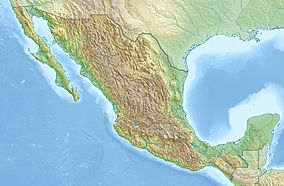 Map showing the location of Laguna de Términos