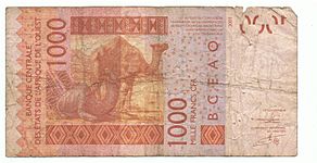 1000 West African CFA francs.
