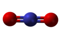Ball and stick model of nitronium