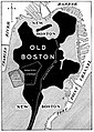 Original Boston shoreline vs. 1903