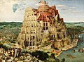 Der Turmbau zu Babel; Gemälde von Pieter Brueghel dem Älteren (1563)
