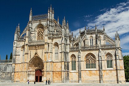 The Gothic Abbey Church of Batalha Monastery, Portugal