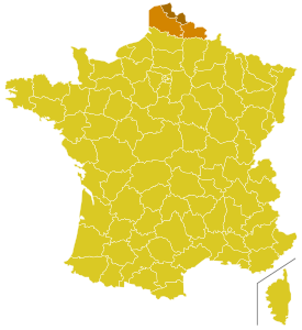 Karte der Kirchenprovinz Lille
