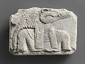 Fragment of a relief of Sobek; 400-30 BCE; limestone; height: 6 cm, width: 8.7 cm; Metropolitan Museum of Art