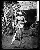 Photograph of a 19th century Siamese boatman, photographed by John Thomson
