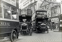 Early days: London General omnibuses in 1927