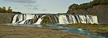 Cohoes Falls with low water flow