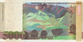 The reverse of the 1999 5000 Dram banknote bears a Lori landscape painting by Saryan