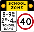 (R3-209-1) School Zone (used in New South Wales)